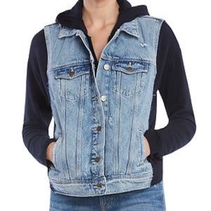 bailey 44 knit jean vest hoodie